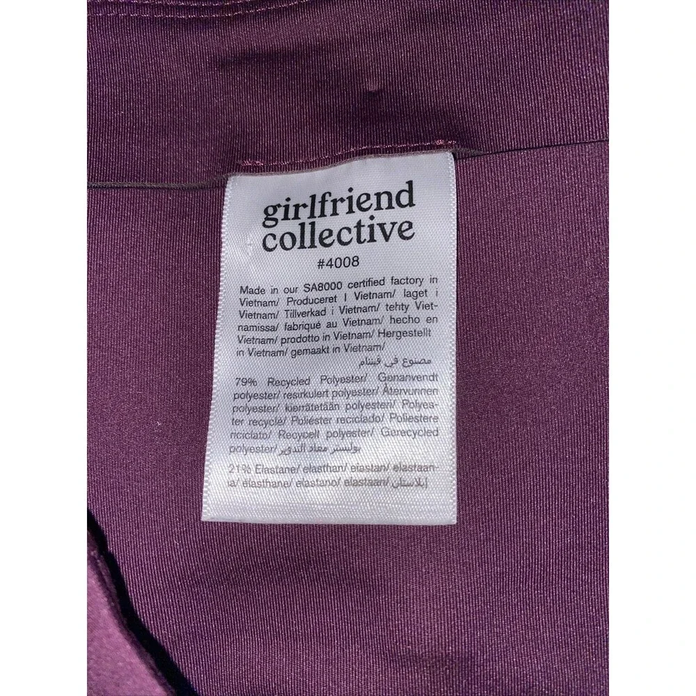 Girlfriend Collective Leggings Purple Plum High Rise Activewear 7/8 Length Small - Picture 7 of 8